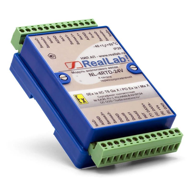 NL-4RTD-24V Intrinsically safe thermistor analogue input module