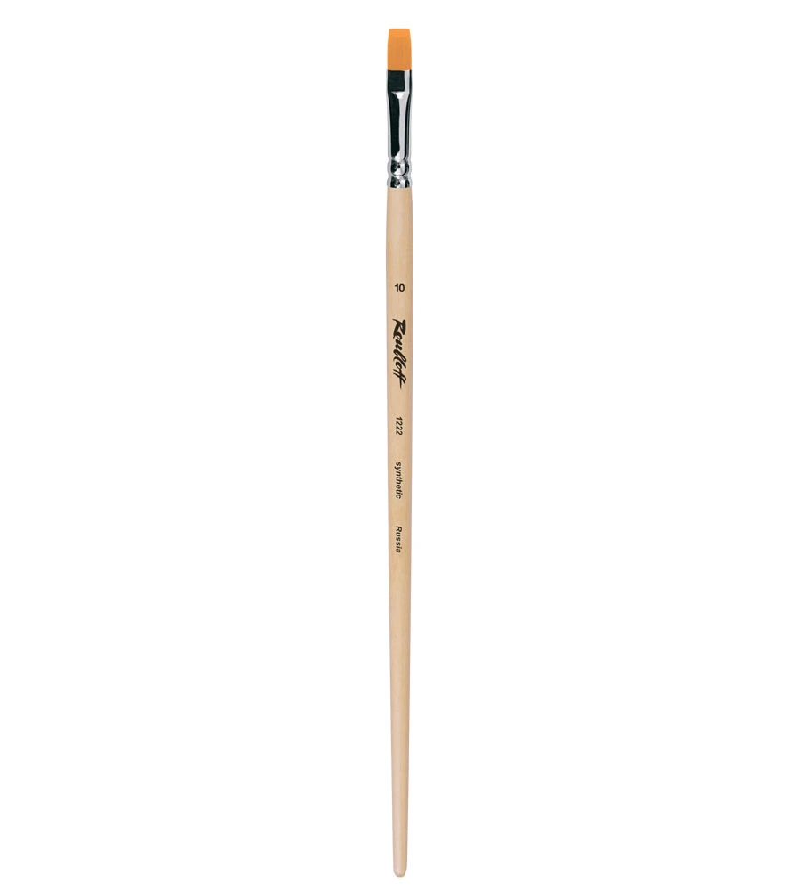 Synthetic pile art brush flat