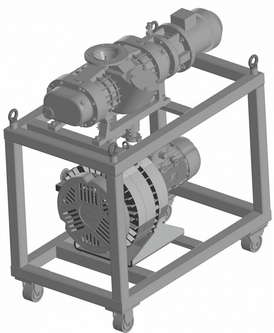 Double-rotor vacuum unit AVD-50/10