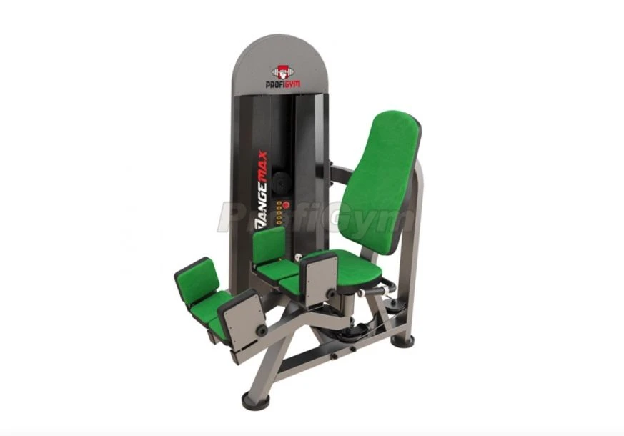 Weight-blocking machine for thigh extensor and extensor muscles