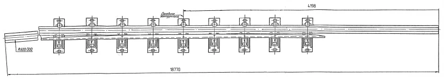 Cross rail with counter rail of the project 2878.04.000-01