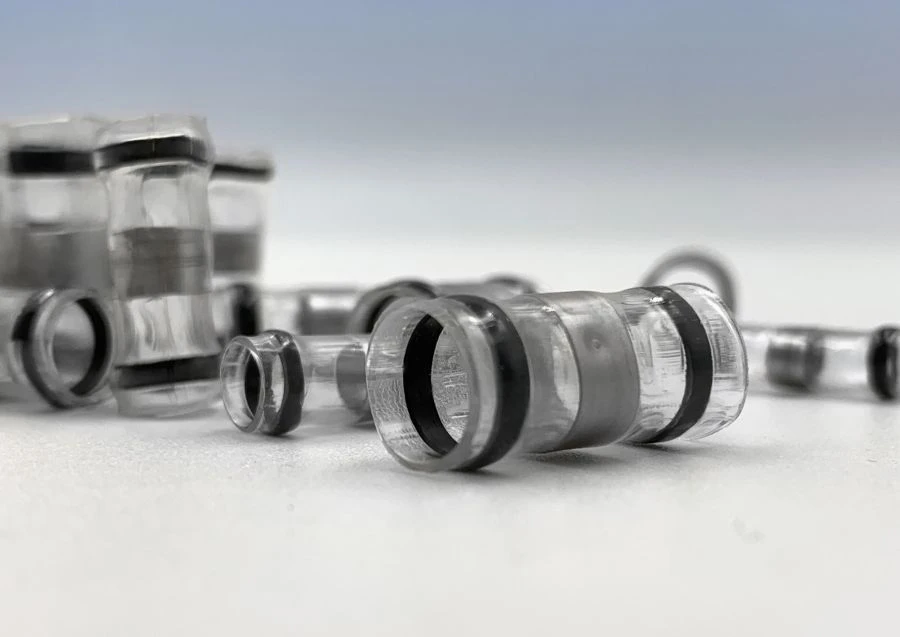Solder sleeves connecting GST-F