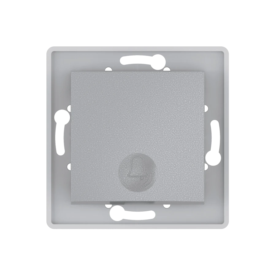 CADUCEUS ALING PRESTIGE Flush-mounted push-button switch 10A, 250V~, silver, article number 6010.S