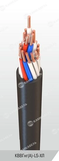 Control cable with copper conductors insulated with polyvinylchloride plasticate of reduced fire hazard, for nominal p