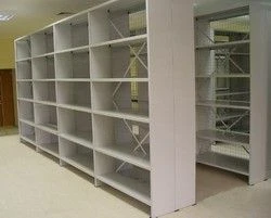 Stationary metal racks with a continuous rack