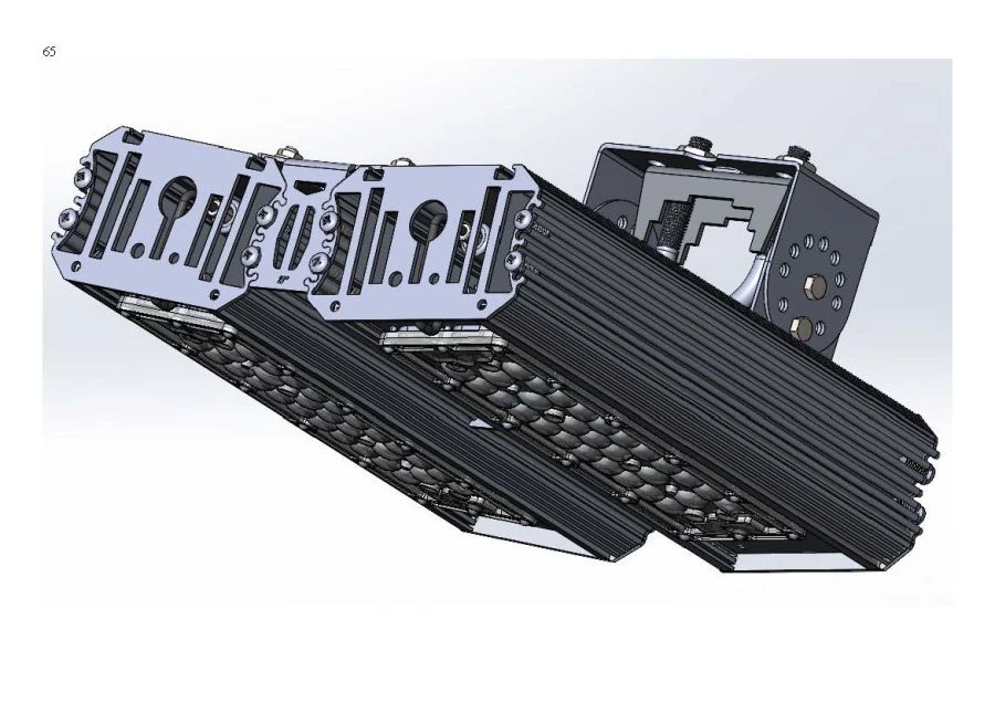 LED luminaire "Industrial Design MTM IoT" series CUBIC 120 Two modules Connection from sides 10 degrees Mounting UZK 60