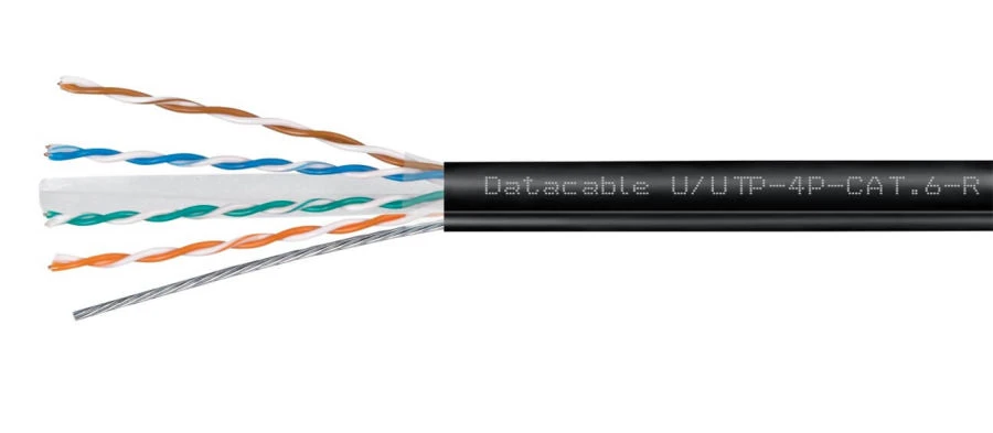 CABLE SIMMETRICAL FOR DIGITAL TRANSMISSION SYSTEMS Datacable U/UTP twisted pair cable, category 6, with cable.