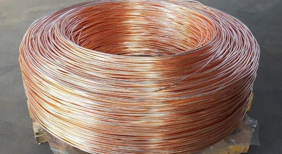 Wire rod of copper-silver alloy of MS 0,1 grade