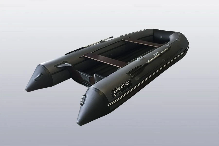 PVC inflatable boat "Big Boat". Ermak 380 transom boat with NPDND