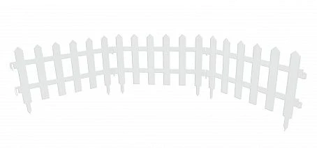 Flowerbed hedge. White