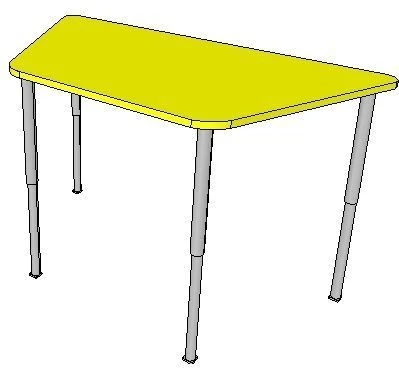 Height adjustable trapezoidal table r.n. 1-3 FN.MDU.01.13.00.00.00.00.