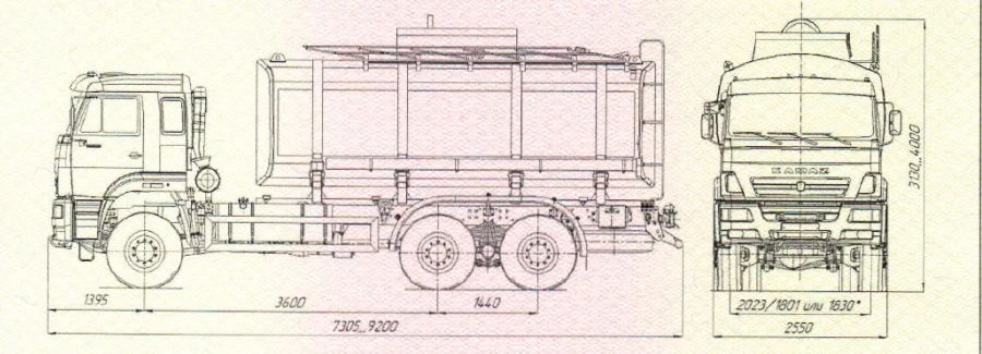 Tank truck UST 5453K8 and modifications: 5453?8-01