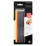 Watercolour art pencils "Aqua-colour" "Izostudiya" IZO-WCP6B Set of watercolour pencils sharpened 10 x 6 colours.