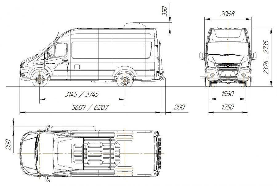 Petrol-engined trucks with technically permissible maximum mass not exceeding 3, 5 tonnes type AM193 modifica