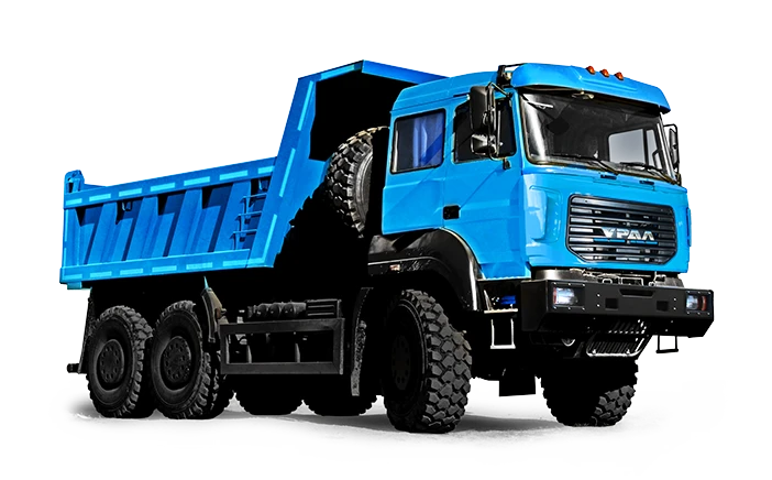 Dump truck Ural 6370-0121 (Equipment variants: gearbox ZF 16S2220, 16S1820 or CF KAMA 2220, 1820; clutch: Hammer, ZF; neutralise