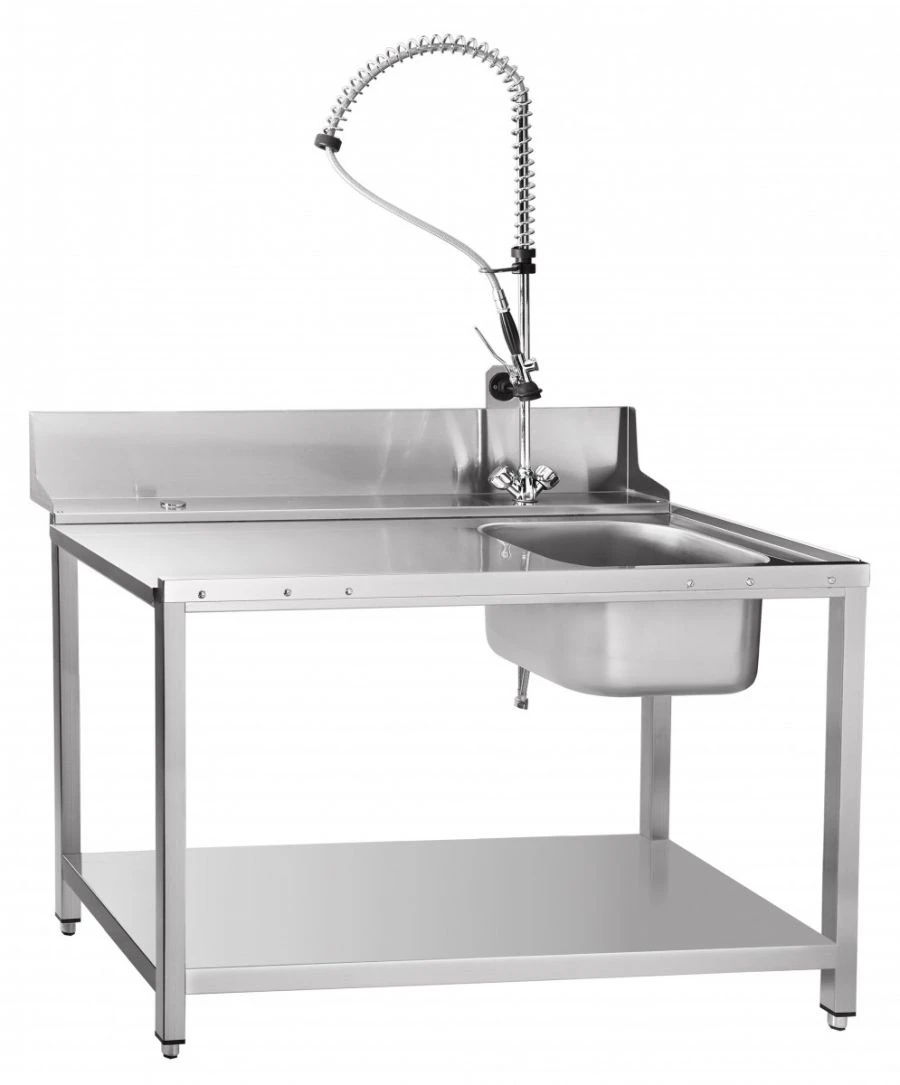 Prewashing table SPMP-7-4 for MPT dishwashing machine (with showering device)