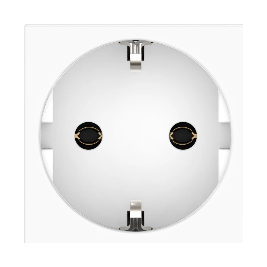 CADUCEUS ALING HIDE SP socket outlet with grounding without blinds, modular 45x45, 16A, 250V~, with horizontal positioning of th