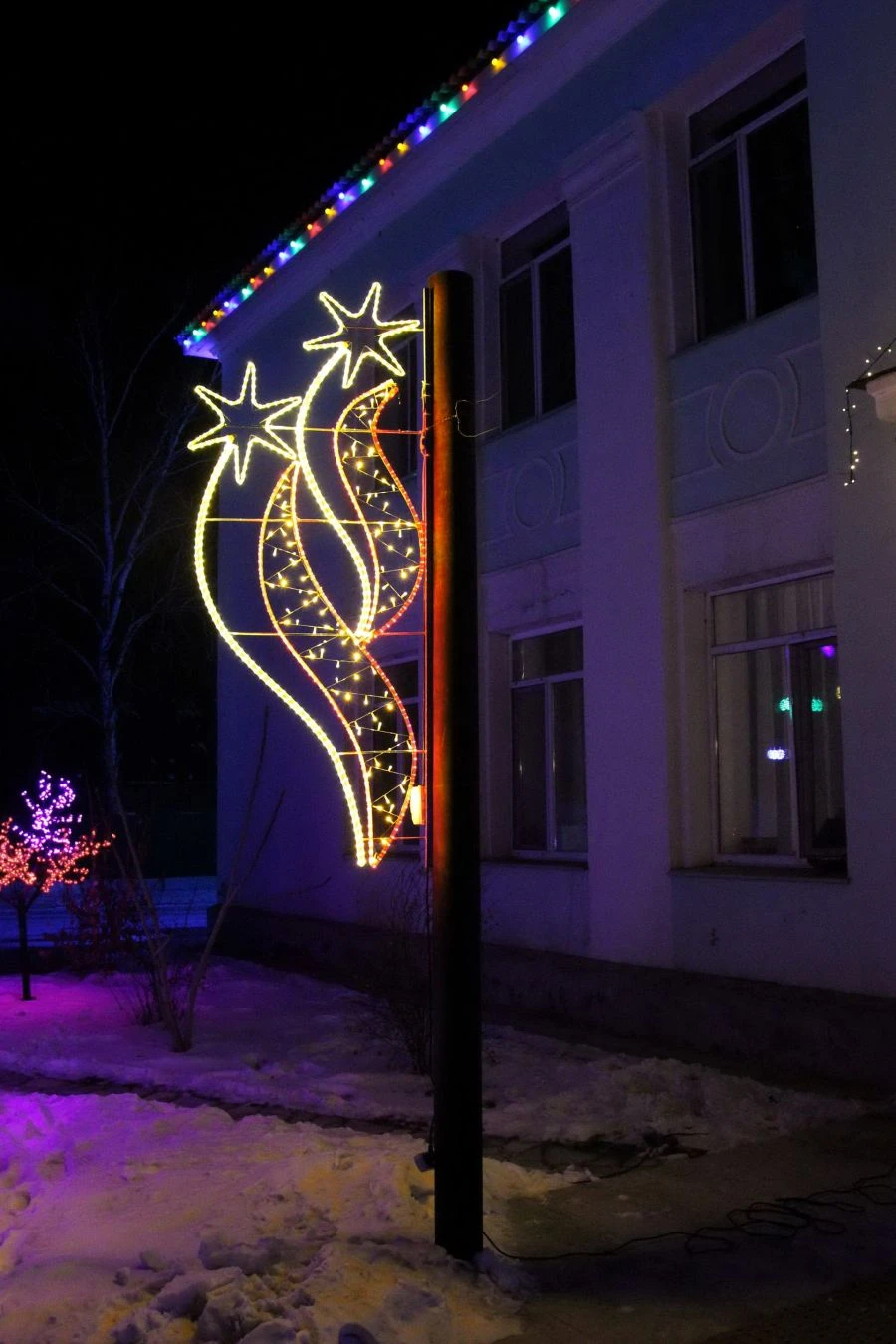 LED console (LED panel) "Ice and Flame" - decorative street lamp on brackets (modifications 220V, 24V,