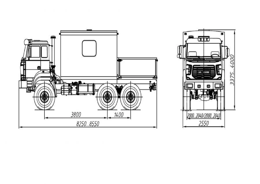 Special cargo-passenger vehicle, model 677612, on chassis URAL 5557-78, URAL 5557-80, URAL 5557-82, URAL 5557-84, according to T