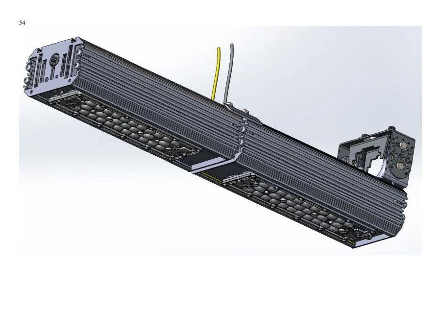 LED luminaire "Industrial Design MTM IoT" series CUBIC 100 Two modules End connection - 180 degrees Mounting Con
