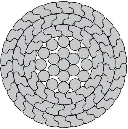 Non-insulated compacted wire for high voltage overhead power lines AAAC-Z 928-3Z