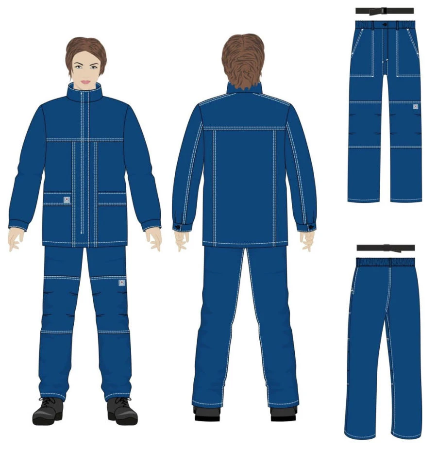 Women's suit (jacket, trousers) for protection against thermal risks of electric arc with incident energy value of 32.0 cal/cm2 
