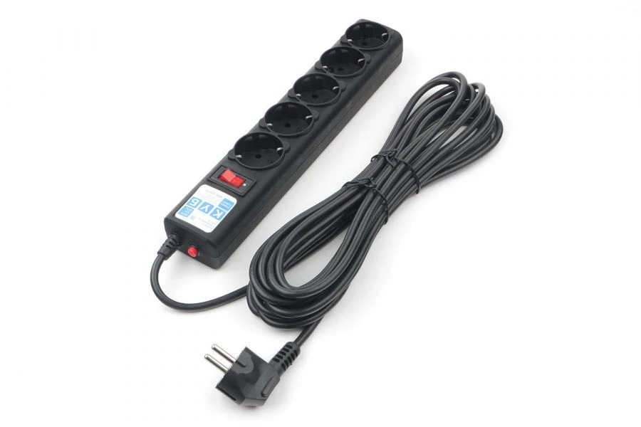 Filter-extension Power Cube 10,0 m 5 outlets (black graphite)