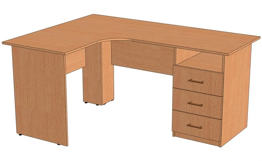 One-desk corner writing desk. Model: SPU-1