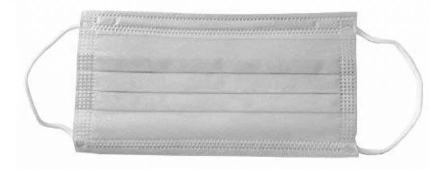 Medical face mask for respiratory protection of single-use "SORBOTEK", four-layer, size 175x95 mm,