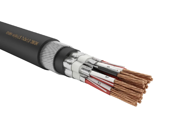Universal instrumental cable, flameproof, with copper or tinned copper conductors, mark KUINng(A)-FRHF xx ERepEB