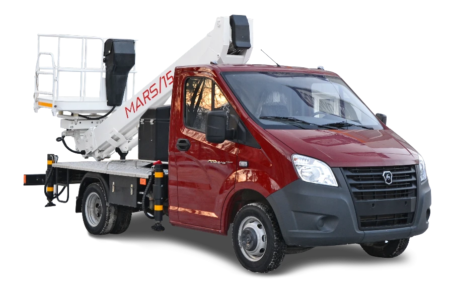 Cars equipped with working platform lifts type 3009 mod: 3009KP based on chassis and T/C Gazelle NN mod. A22R23, A22