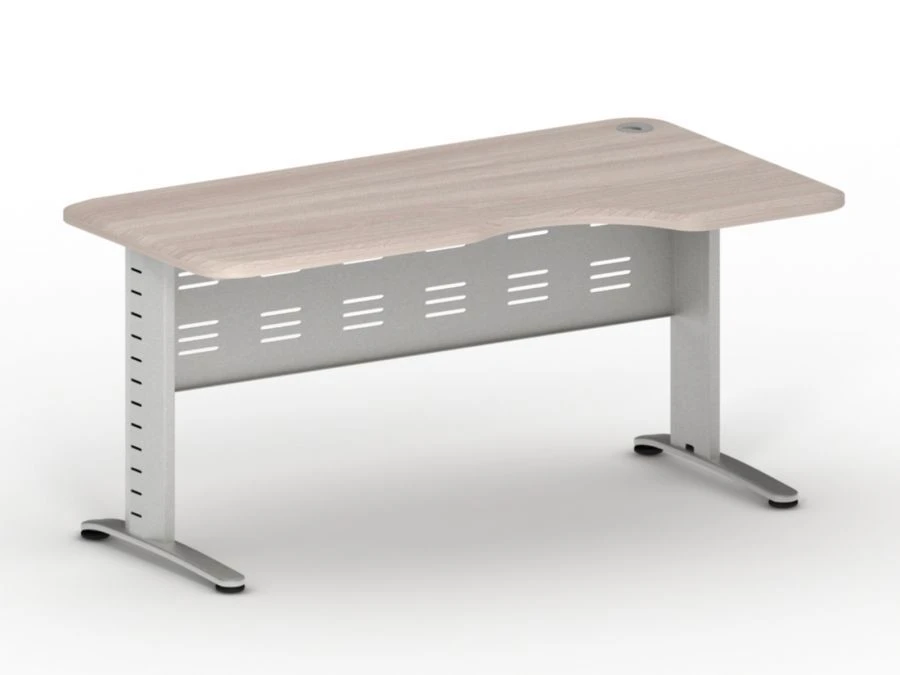 Ergonomic table on metal frame