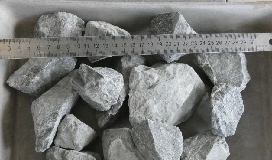 Crushed stone of 40-70 mm fraction from metamorphic rock - amphibolites of Novokievskoe deposit