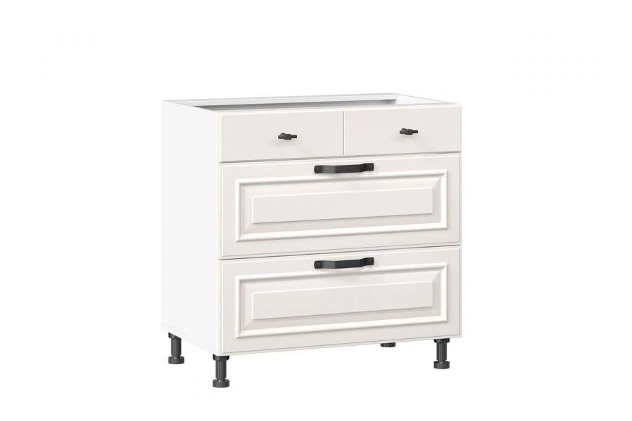 Marina LD.273200.000 Front set for kitchen cabinet 800 with 3 drawers (5) (Alabaster )