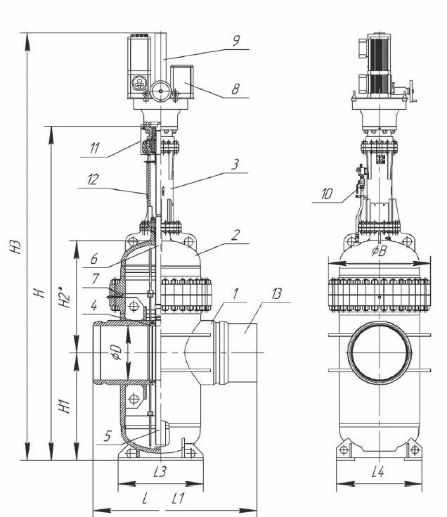 Gate gate valves