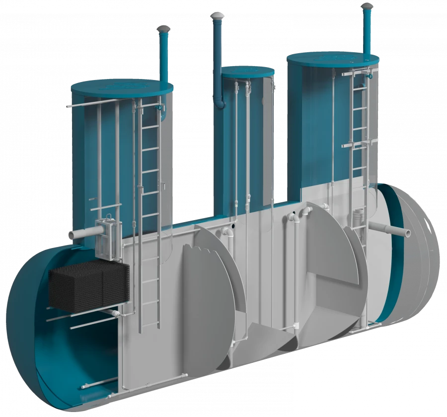 Biological treatment unit of LOS-R model