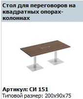 "CITY" Conference table top SI 415
