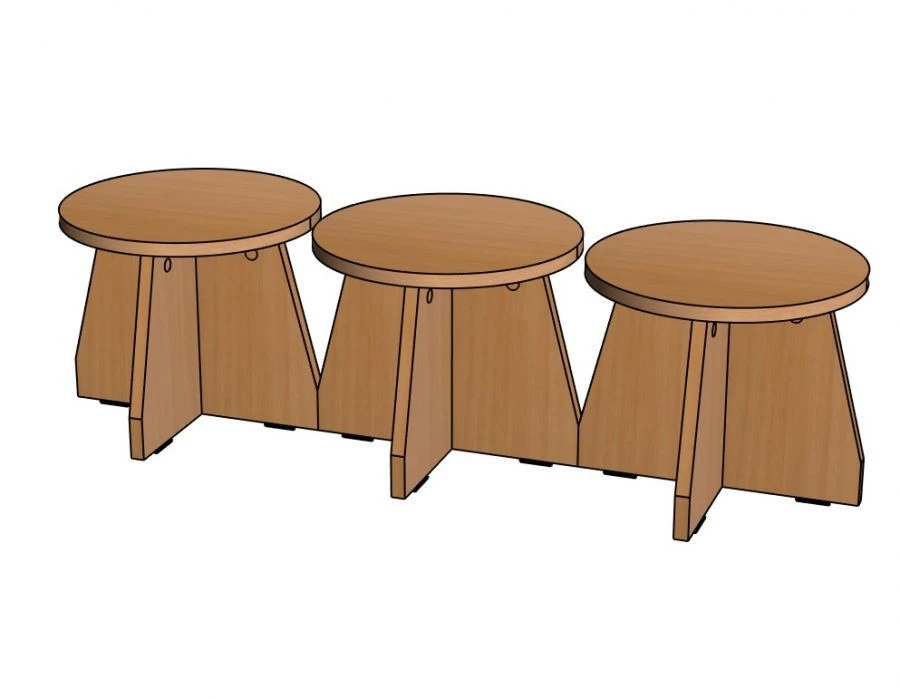 Set of game stools from the set ''Living room''/ M55