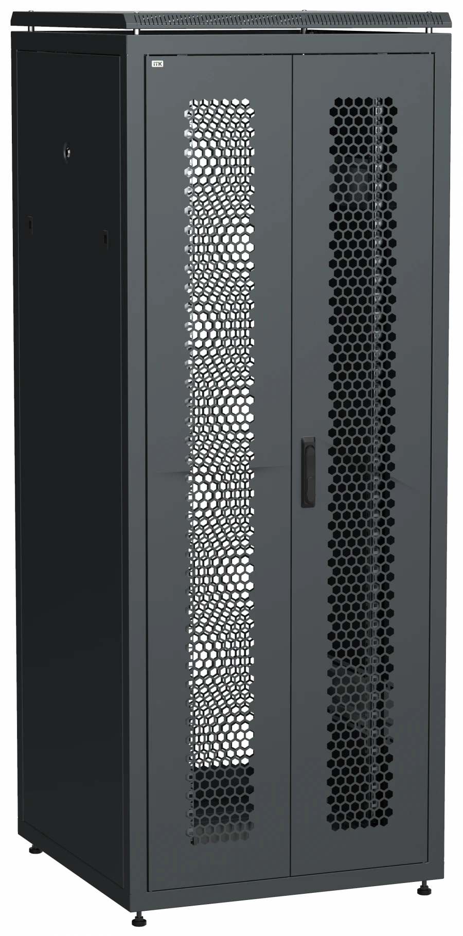 LN05-42U88-2PP ITK LINEA N 42U 800x800mm hinged perforated door, rear perforated door black