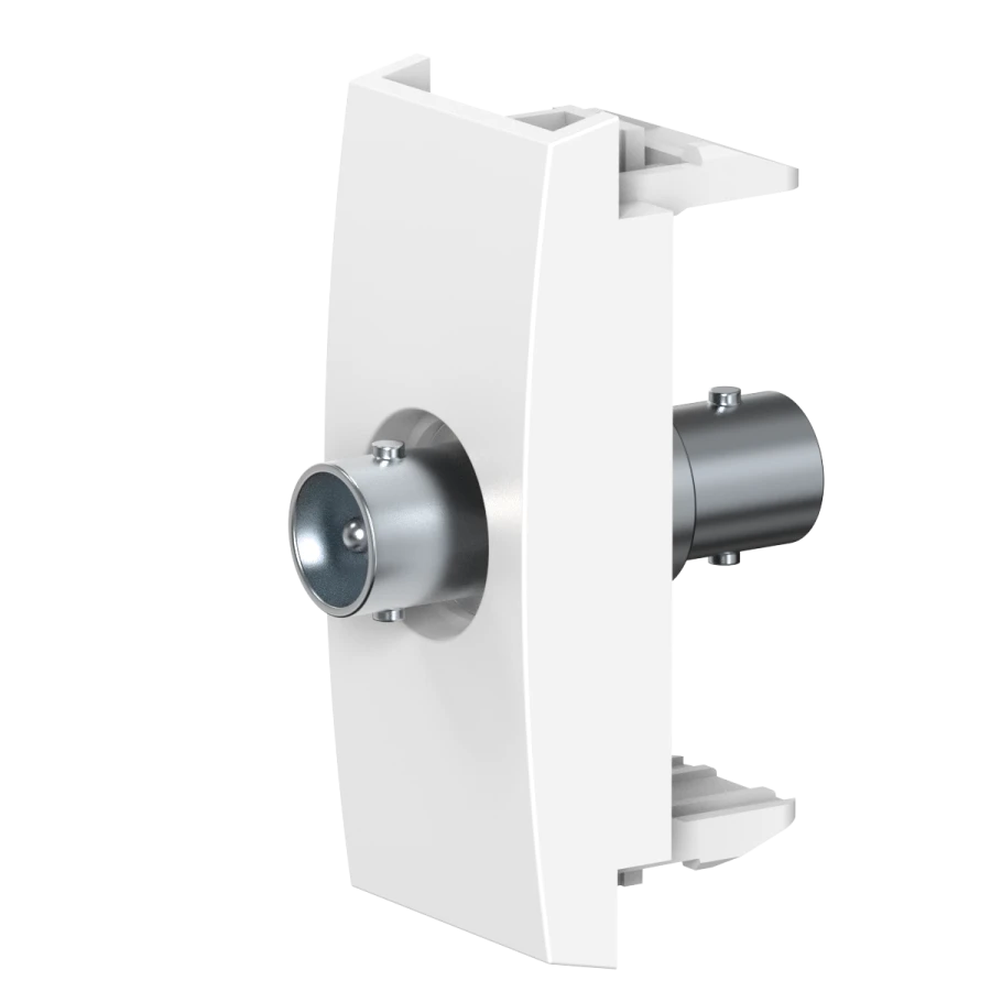 CADUCEUS ALING MODE Audio/video BNC/BNC flush-mounted socket, 1M, white, Art. 6628.0
