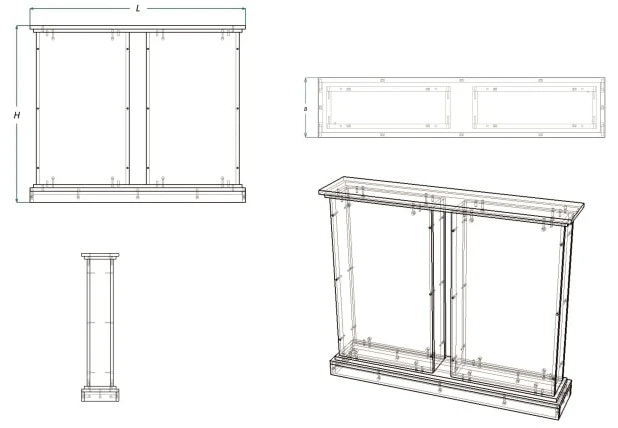 Barrier fence for two sections (series Z.B.2)