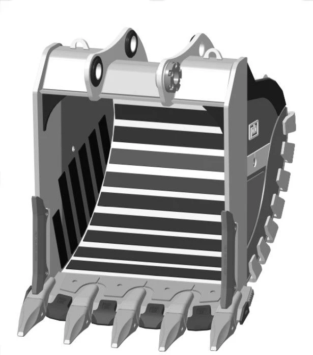Heavy duty rock bucket RDX-123.235d-XS115(5)WS-NF-420