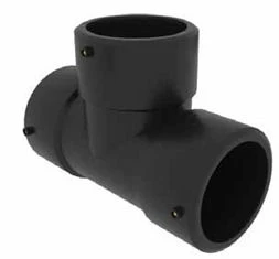 Electric-welded polyethylene equal bushing tee