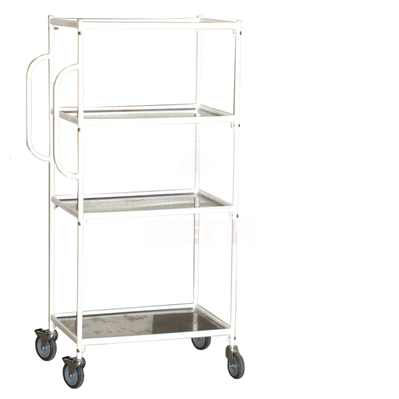 TVi-02-MSK(MSC-522) Trolley rack with four stainless steel shelves for temporary storage and transport