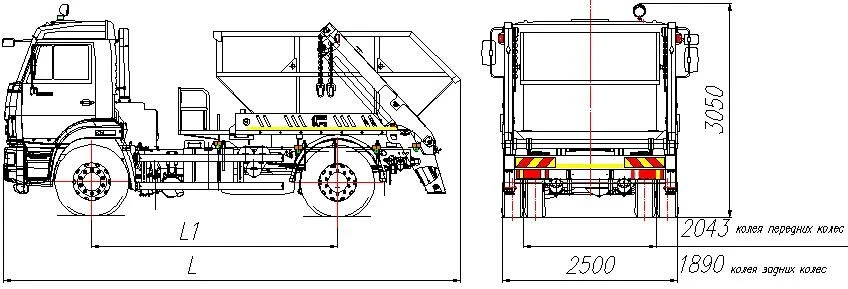 Hopper truck of model MK-4512-02