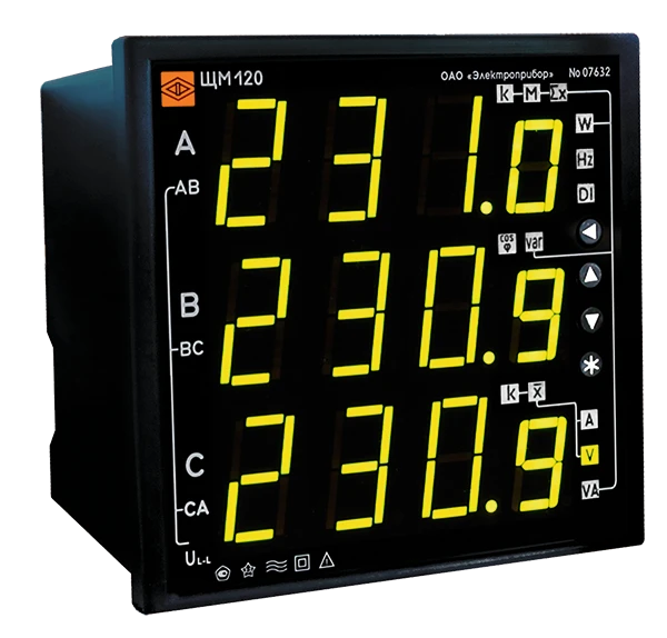 Multifunctional digital electrical metering device: ShchM120 version