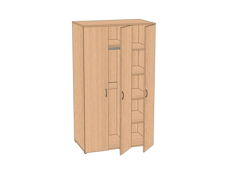 Clothes and linen cupboard 3-leaf 1050*603*1830 mm ASHPB-105