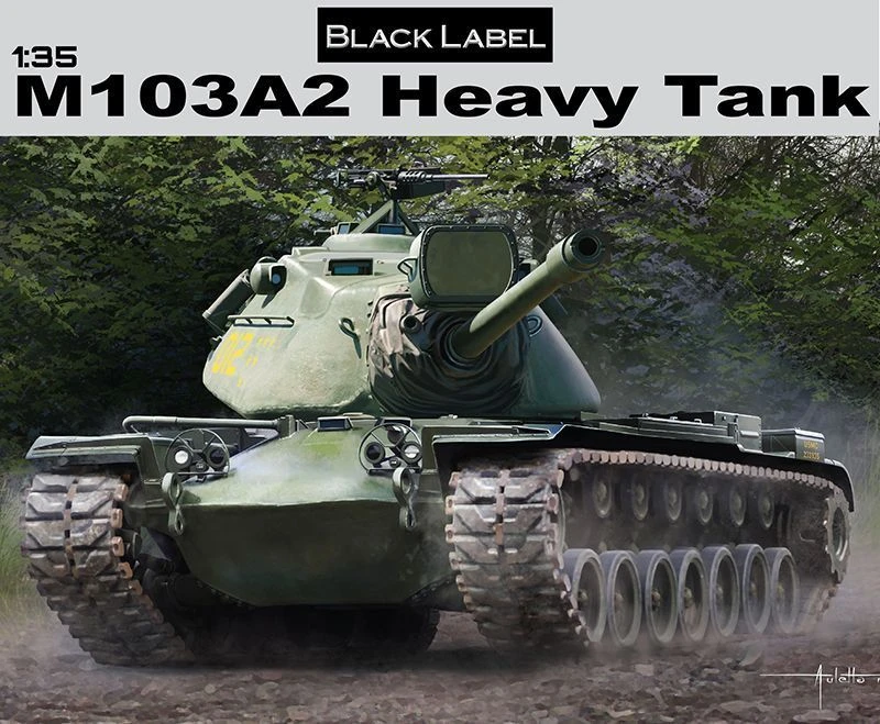 Assembled model M103A2 heavy tank