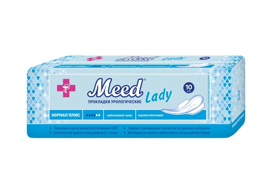 Urological pads "Meed", normal plus, for use in mild urinary incontinence