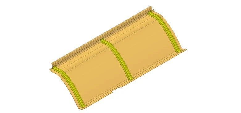 Ceiling panel right middle 529265-5702429-03